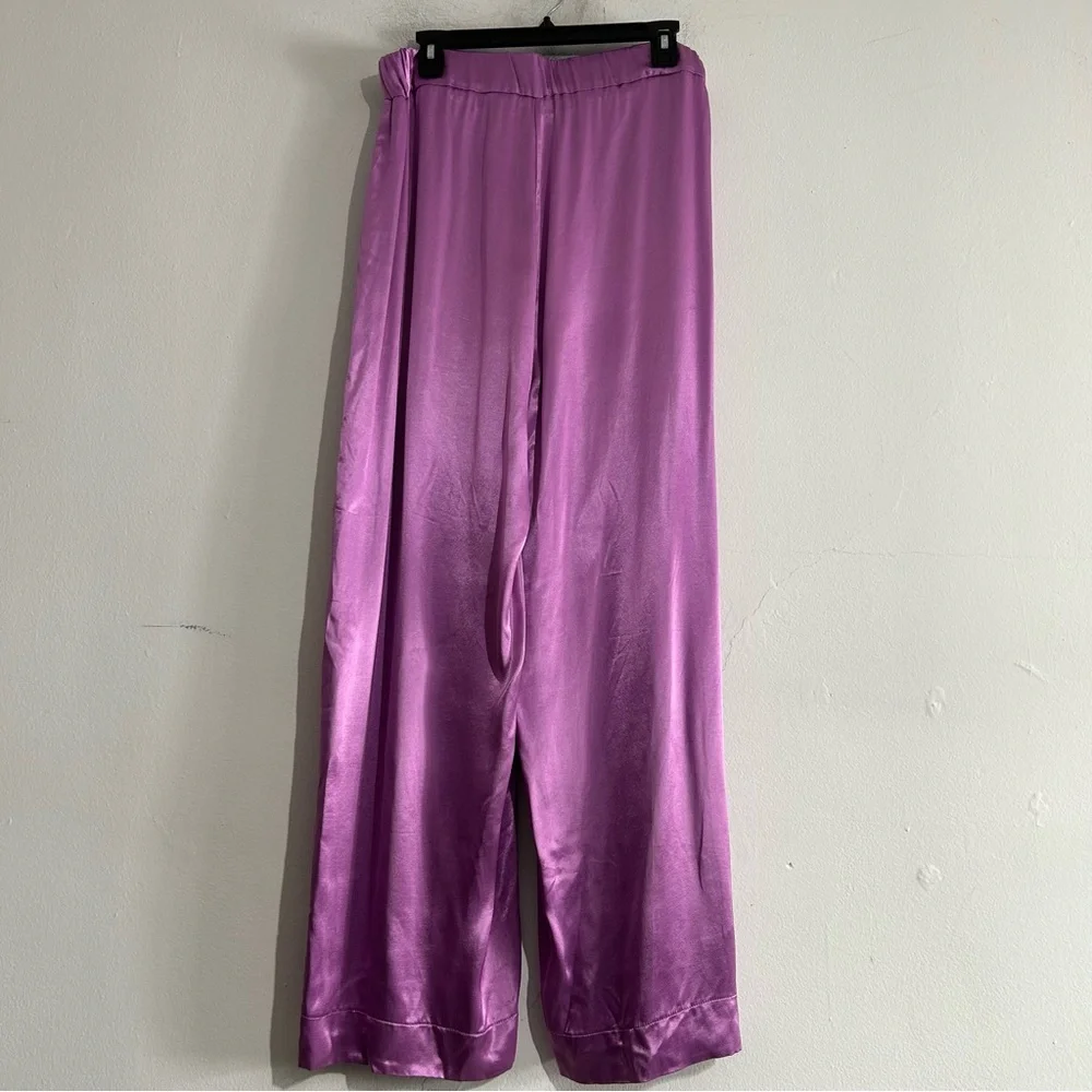Free People Good Days Satin Trousers Purple Medium Festival Party Going Out